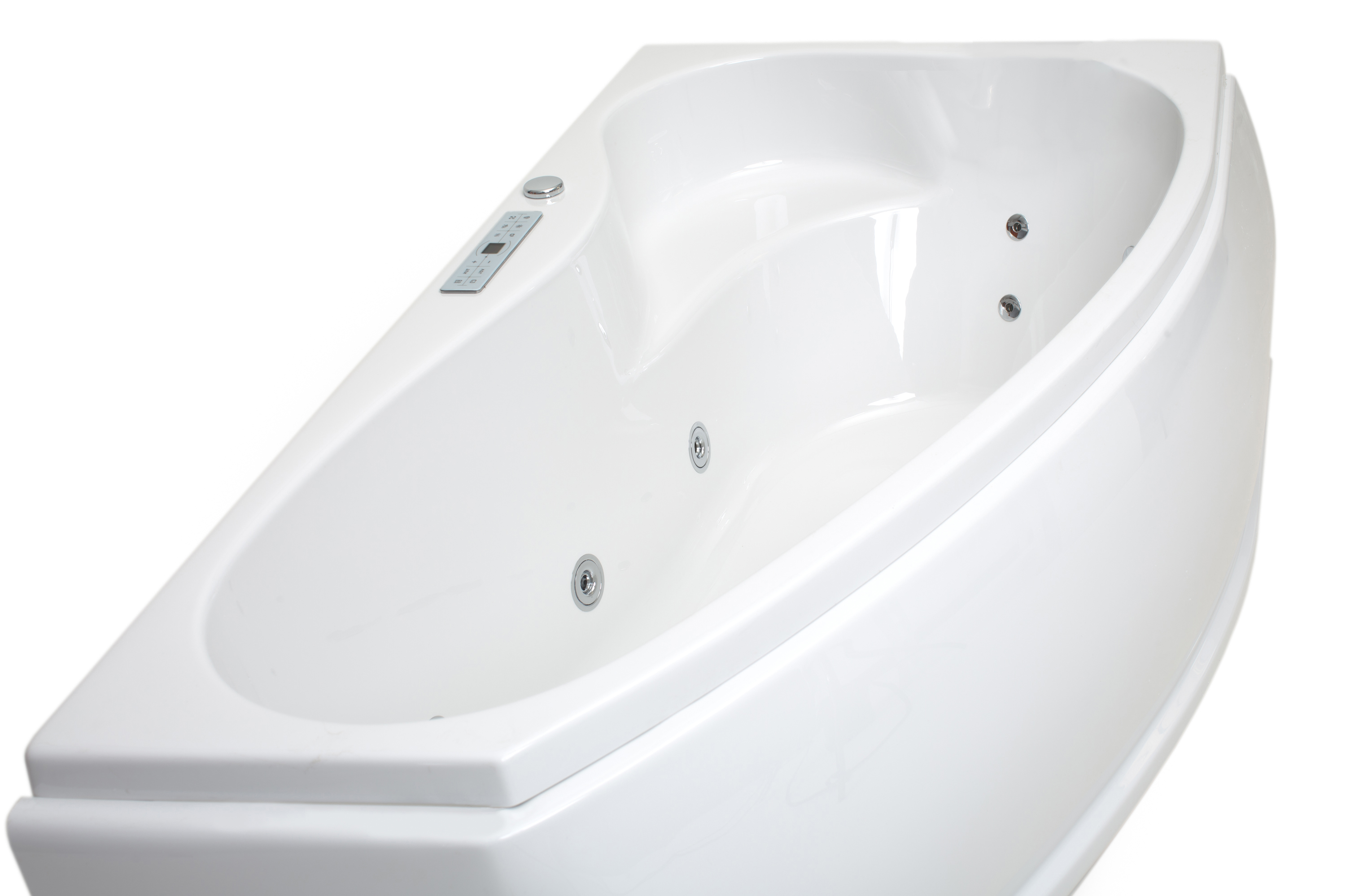 Badewannen Whirlpool mit 17 Massagedüsen Spa Bali Semarapura Rechts in weiss MADE IN GERMANY-BEN10155.6