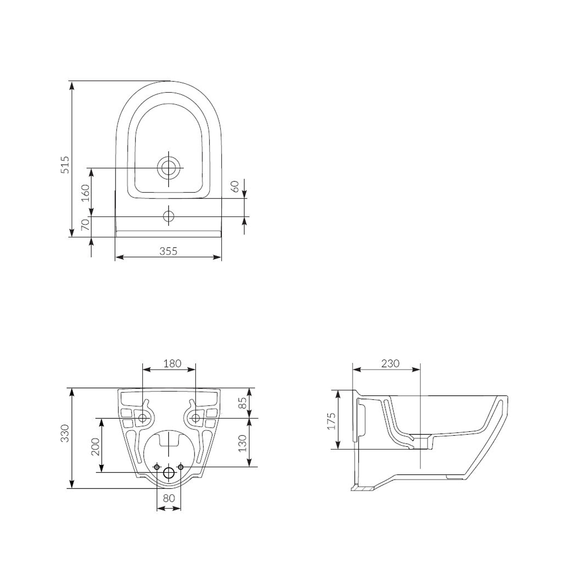 Bidet Kuta Wandhängend Keramik Wand-Bidet rechteckig Weiß-BEN10095 Bidet Kuta Wandhängend Keramik Wand-Bidet rechteckig Weiß-BEN10095