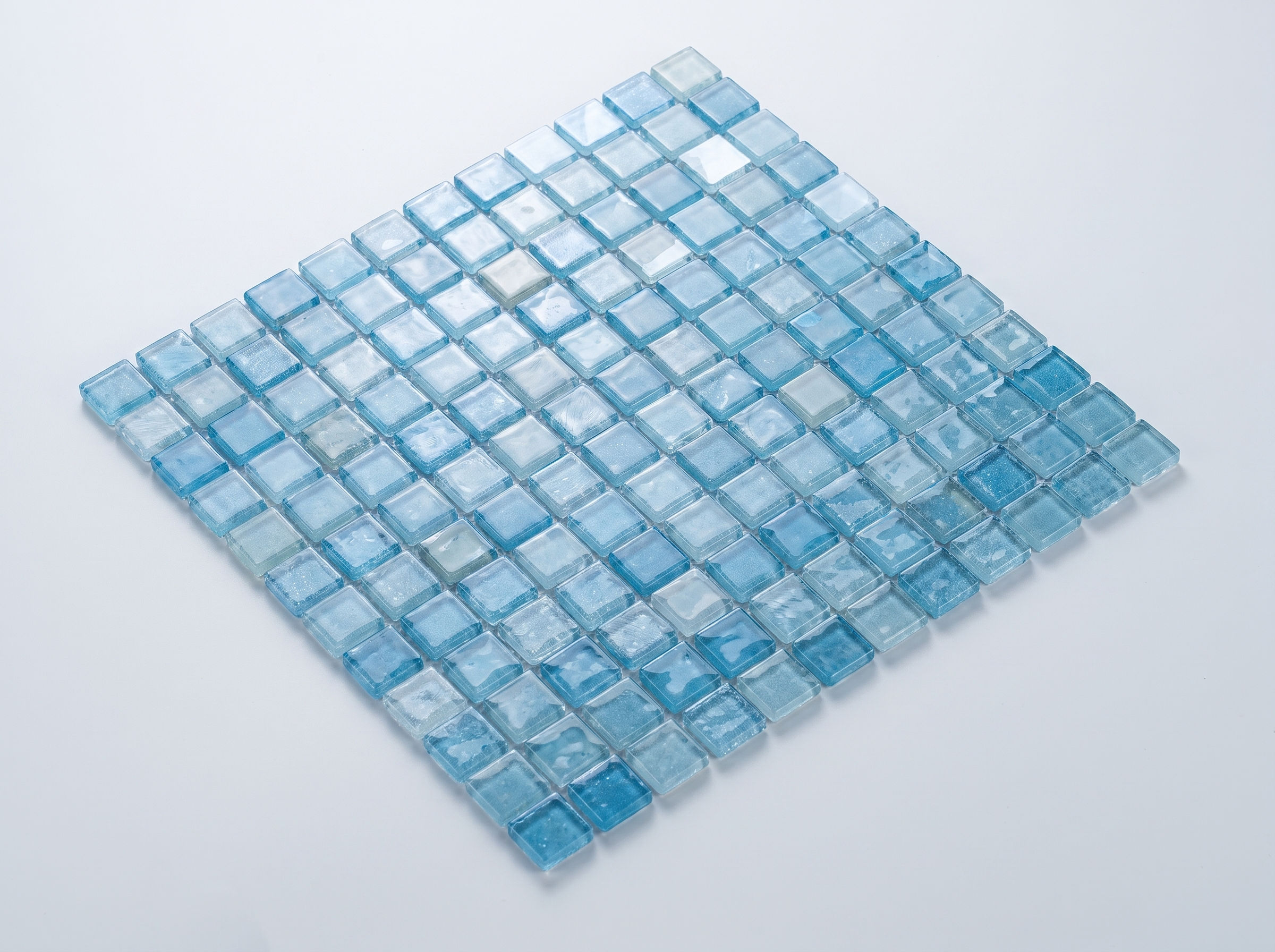Glasmosaik Mosaikfliese Nizza 23×23×4 mm Türkis