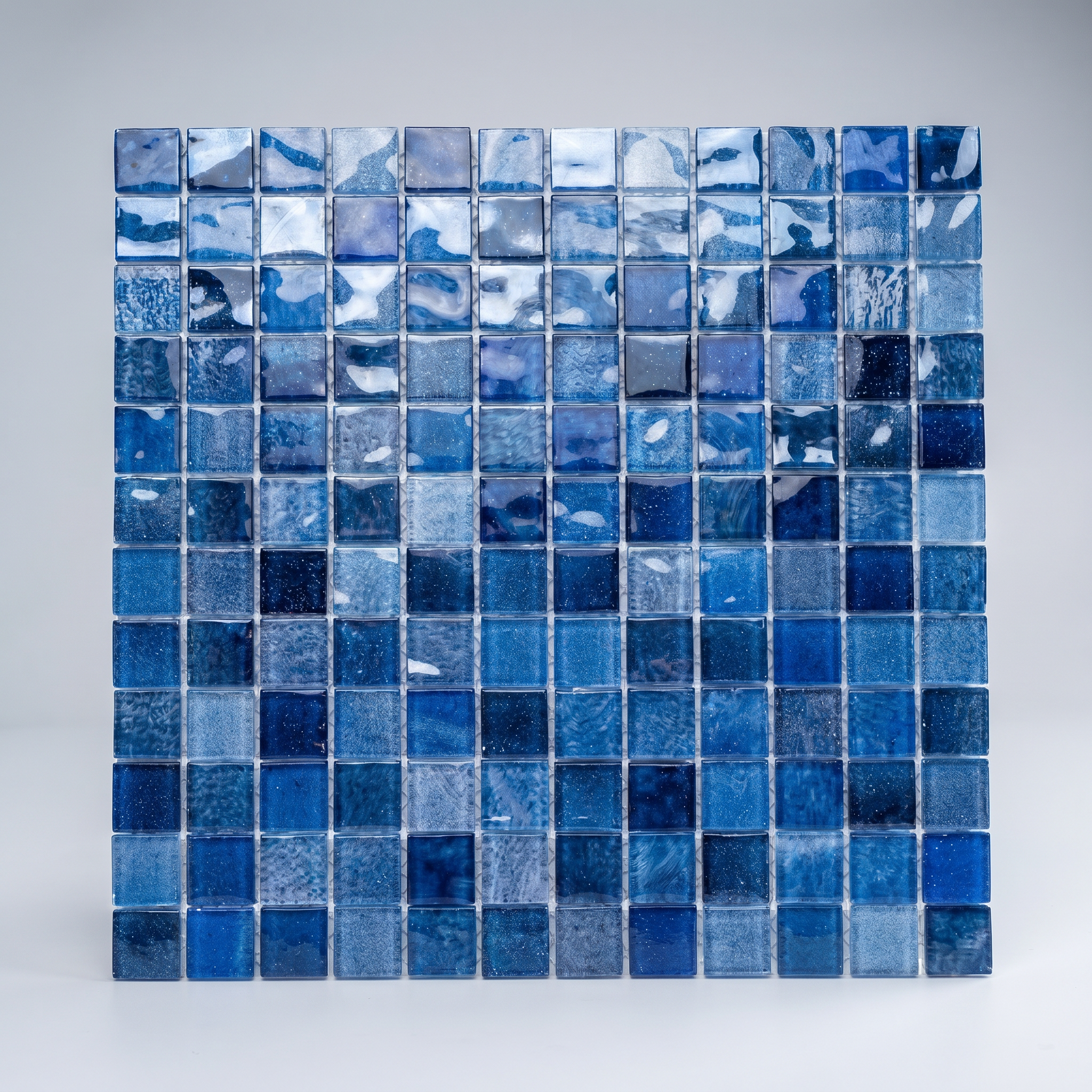 Glasmosaik Mosaikfliese Nizza 48×48 mm & 23×23×4 mm 