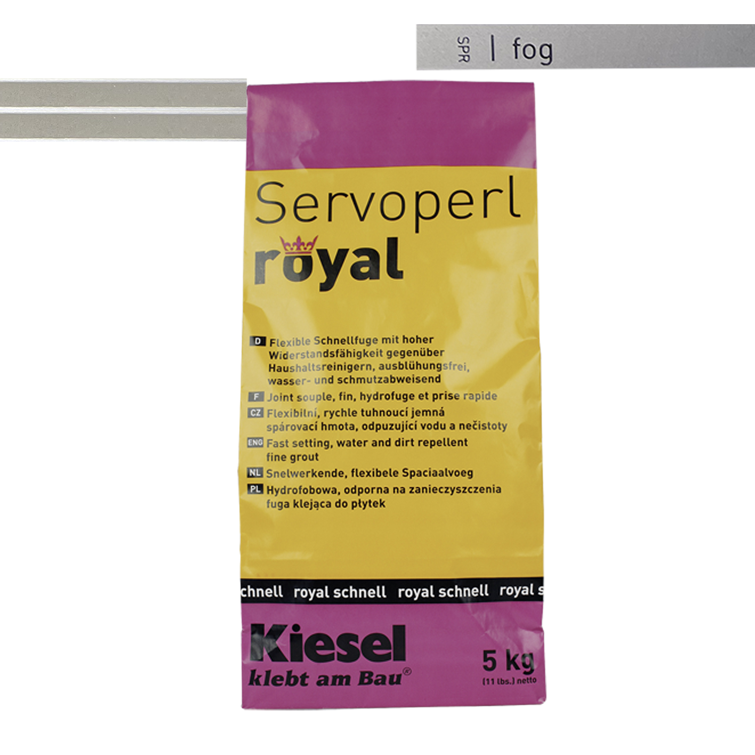 Fliesenfugen Fuge Fugenmasse für Bodenfliesen Wandfliesen und Mosaikfliesen Servoperl royal 5KG