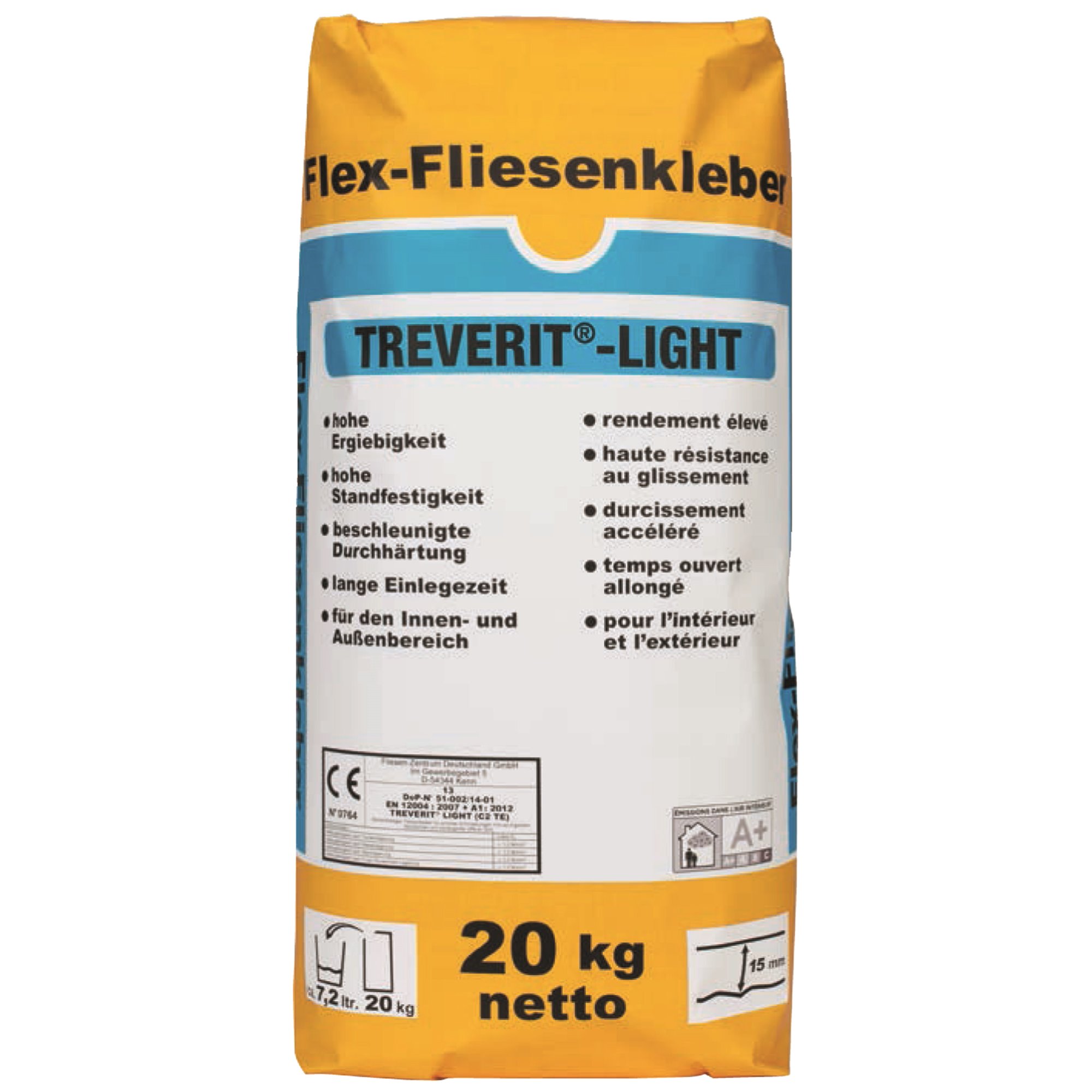 Fliesenkleber für Innenbereich und Außenbereich, an Wand und Boden Trevi Licht 20Kg-BEN10074 Fliesenkleber für Innenbereich und Außenbereich, an Wand und Boden Trevi Licht 20Kg-BEN10074