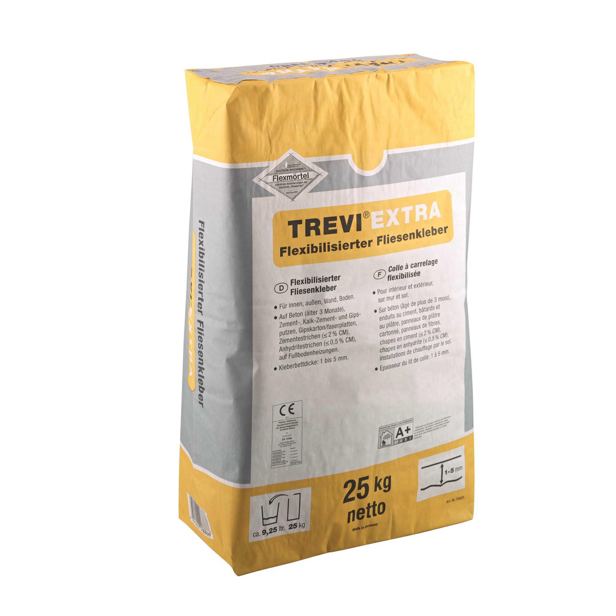 Fliesenkleber für Innenbereich und Außenbereich, an Wand und Boden TREVI EXTRA 25Kg-BEN10078 Fliesenkleber für Innenbereich und Außenbereich, an Wand und Boden TREVI EXTRA 25Kg-BEN10078