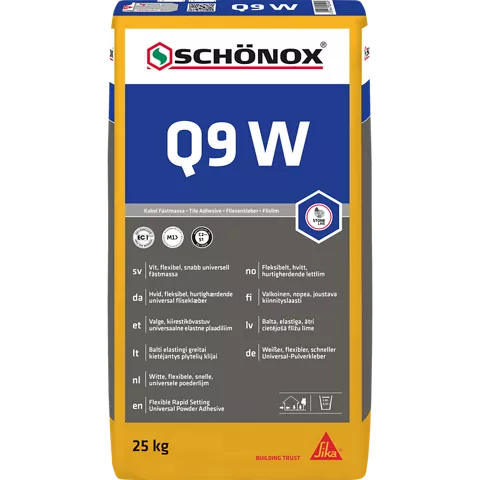 Universal Pulverkleber Schönox Q9 W 25 KG Universal Pulverkleber Schönox Q9 W 25 KG