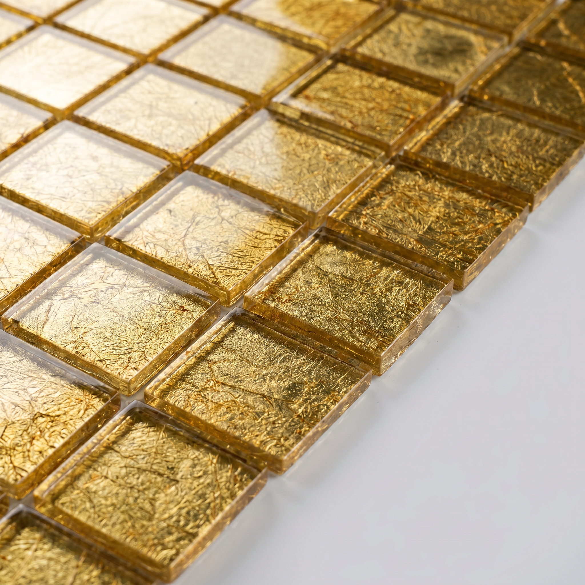 Glasmosaik Lille Gold Metalloptik 48×48x6 mm