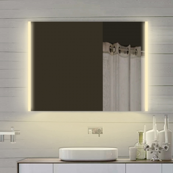 Design LED Kalt- / Warmlicht Badezimmerspiegel 80x70cm
