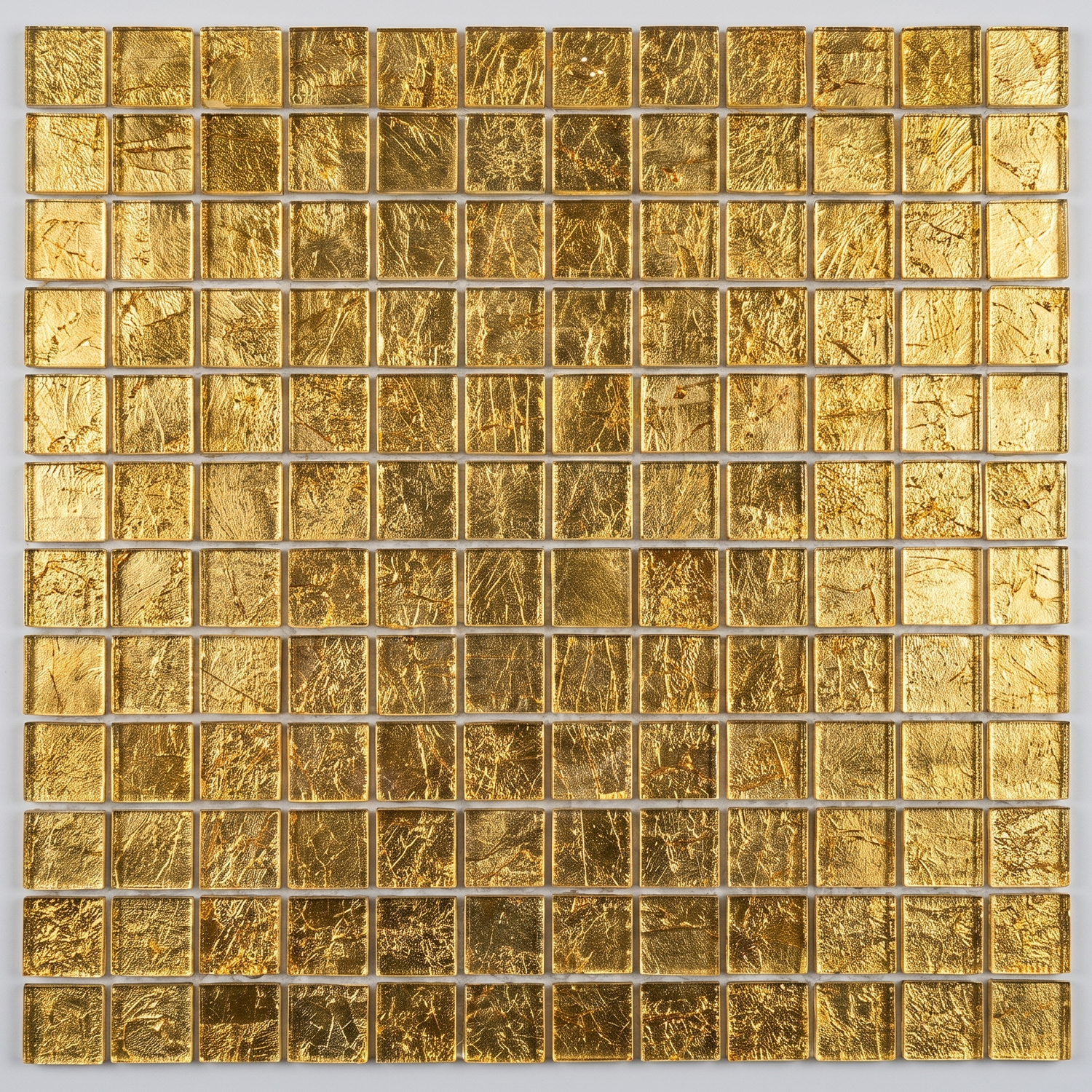 Glasmosaik Lille Gold Metalloptik 23×23x6 mm