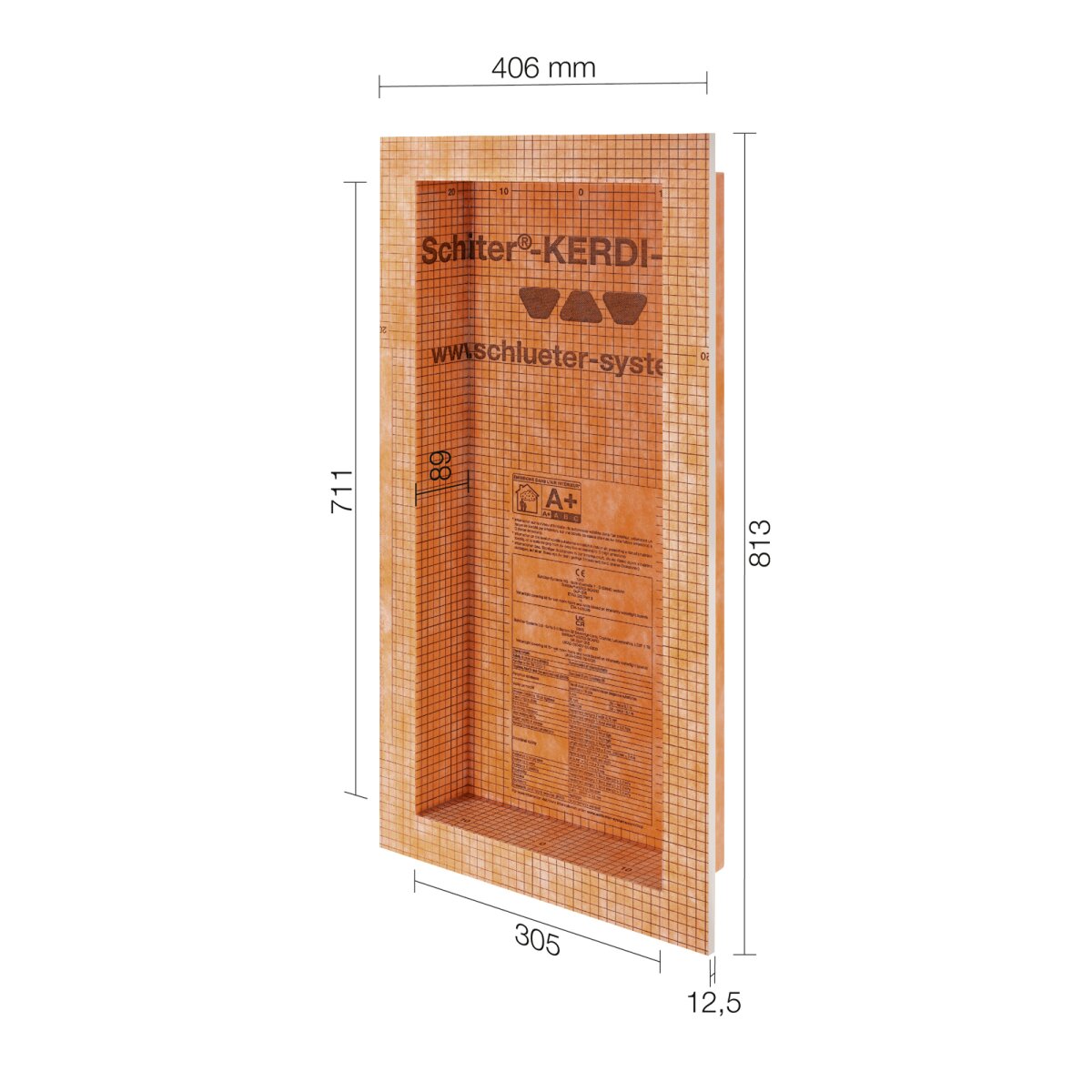 Wandnische Befliesbare-Wandnischen Duschablagen Ablagesystem Schlüter KERDI-BOARD-N