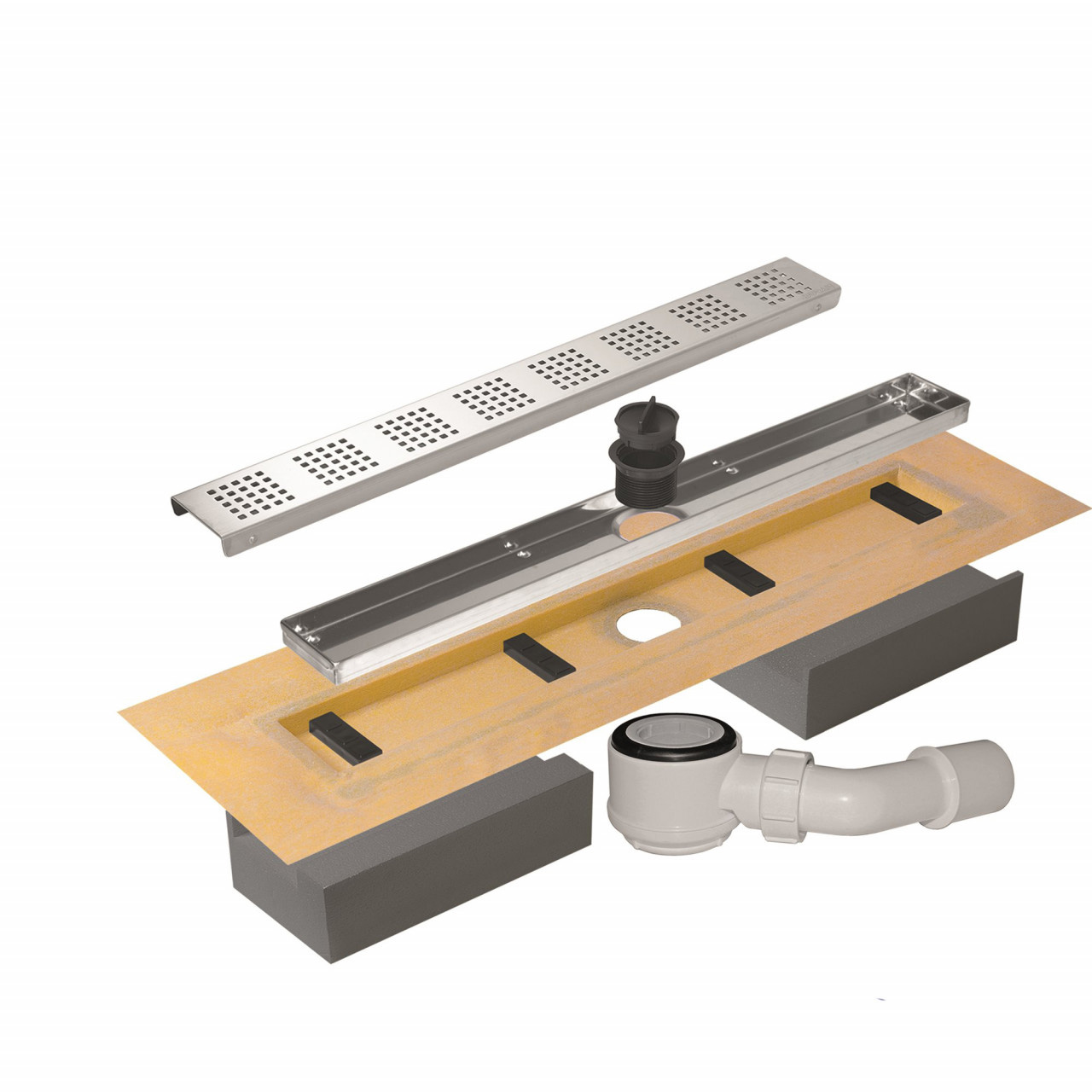 Duschrinne Lineares Duschrinnensystem Komplettset bodengleiche Duschen mit Lochung-BEN10087 Duschrinne Lineares Duschrinnensystem Komplettset bodengleiche Duschen mit Lochung-BEN10087
