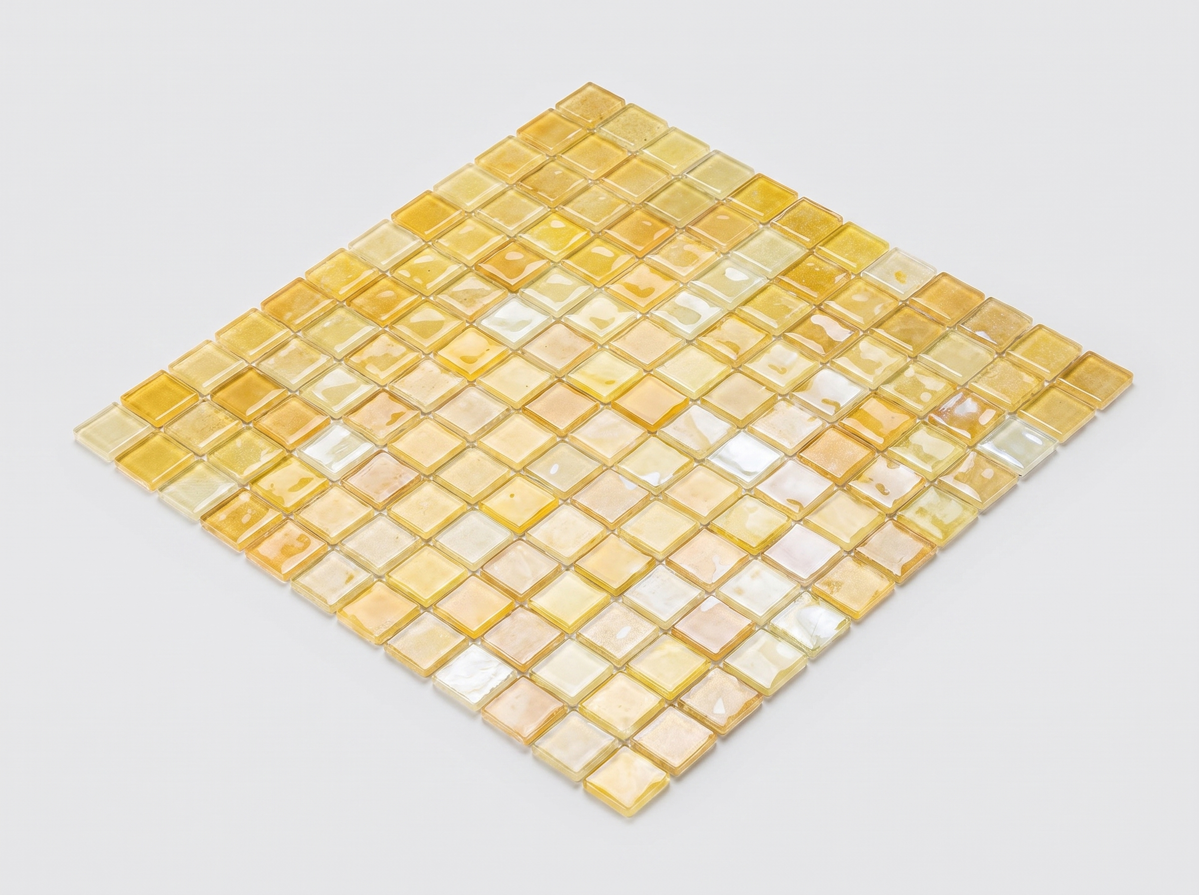 Glasmosaik Mosaikfliese Nizza 23×23×4 mm Gelb