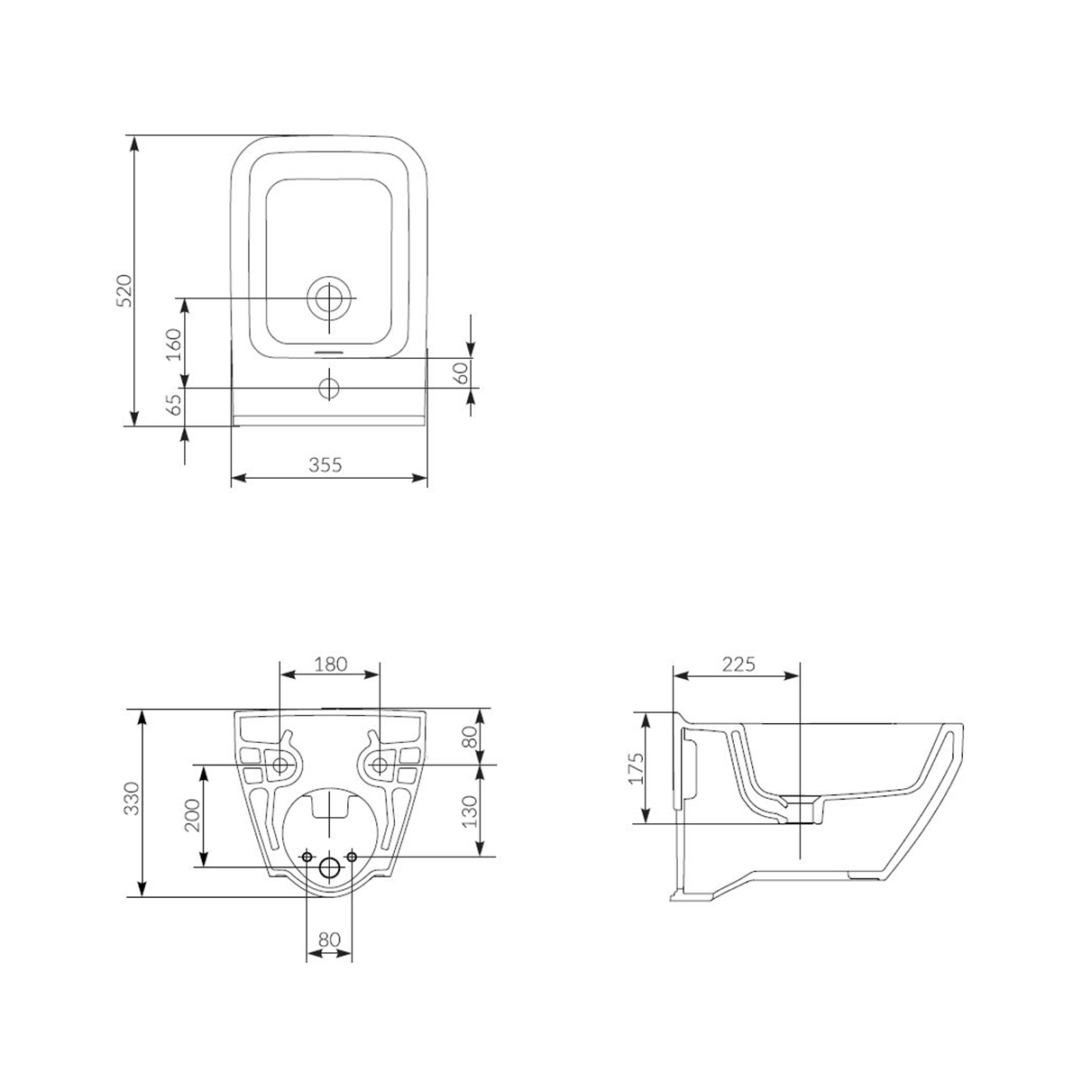 Bidet Kuta Wandhängend Keramik Wand-Bidet oval Weiß-BEN10094 Bidet Kuta Wandhängend Keramik Wand-Bidet oval Weiß-BEN10094