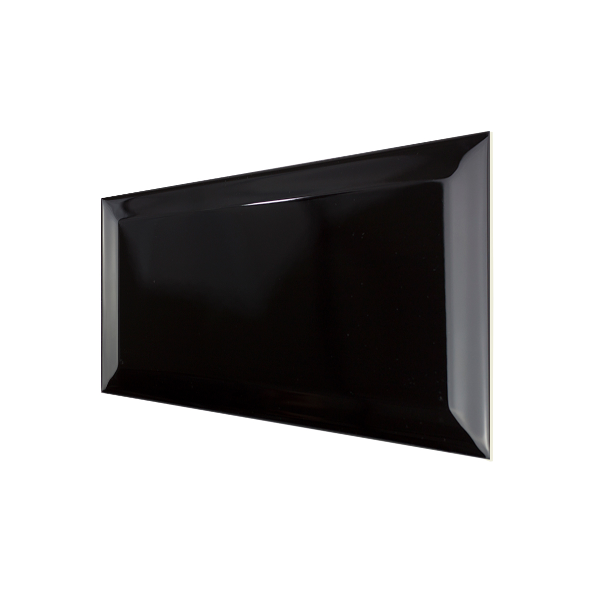 Metro Fliesen Paris Facetten Fliese Wandfliesen 10x20cm Schwarz-BEN10268.8