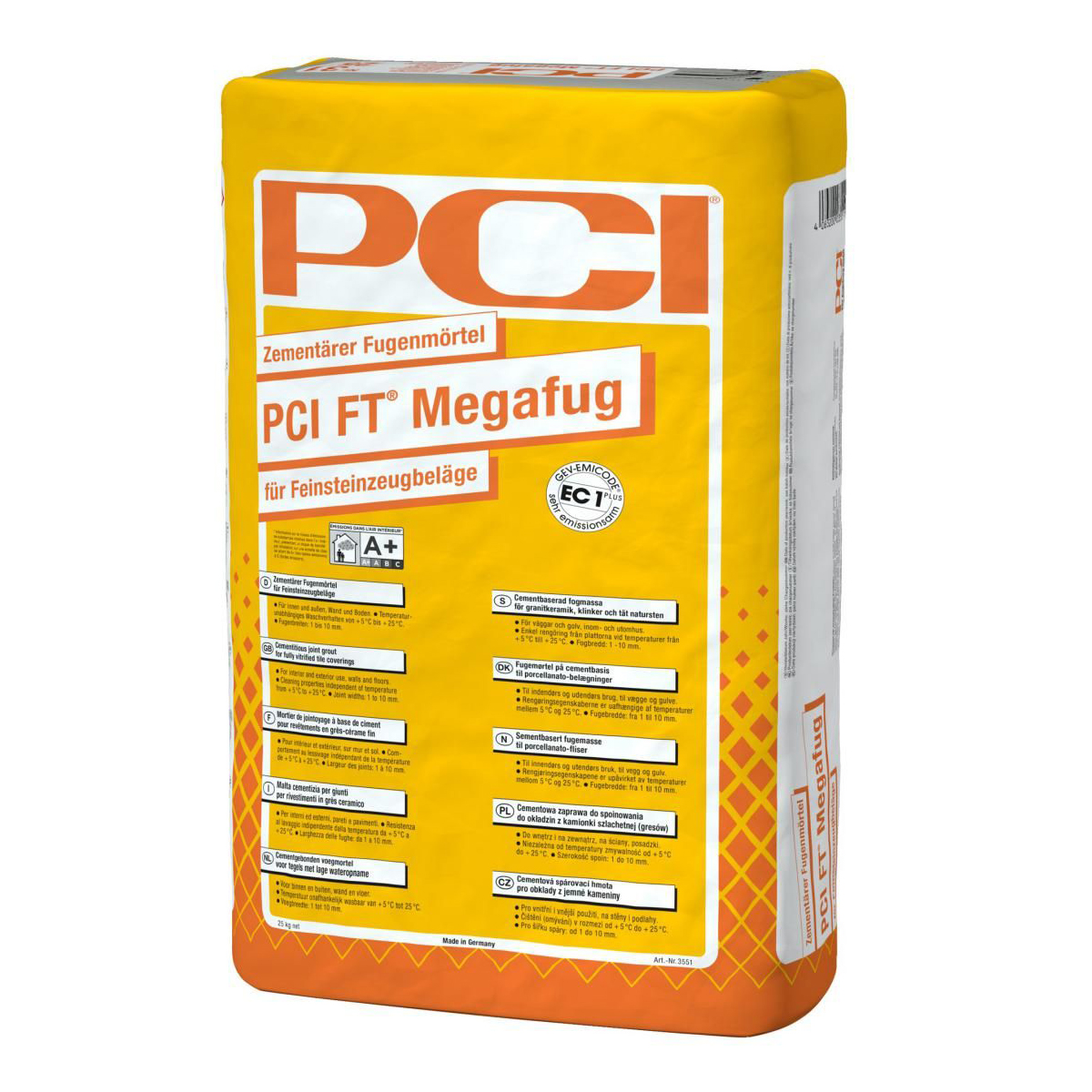 Fugenmörtel für Steingut- und Feinsteinzeugbeläge und für innen und außen PCI FT Megafug-BEN10184 Fugenmörtel für Steingut- und Feinsteinzeugbeläge und für innen und außen PCI FT Megafug-BEN10184