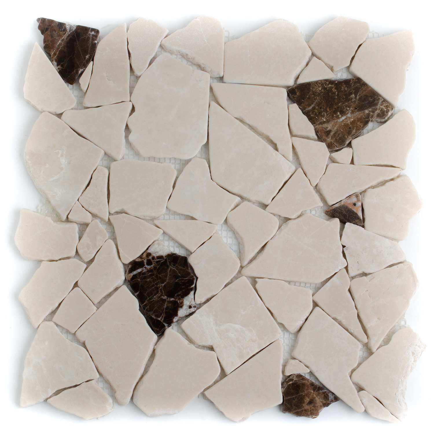 Natursteinmosaik Marmorbruch Crema Castano Beige Nanett-BEN10262 Natursteinmosaik Marmorbruch Crema Castano Beige Nanett-BEN10262