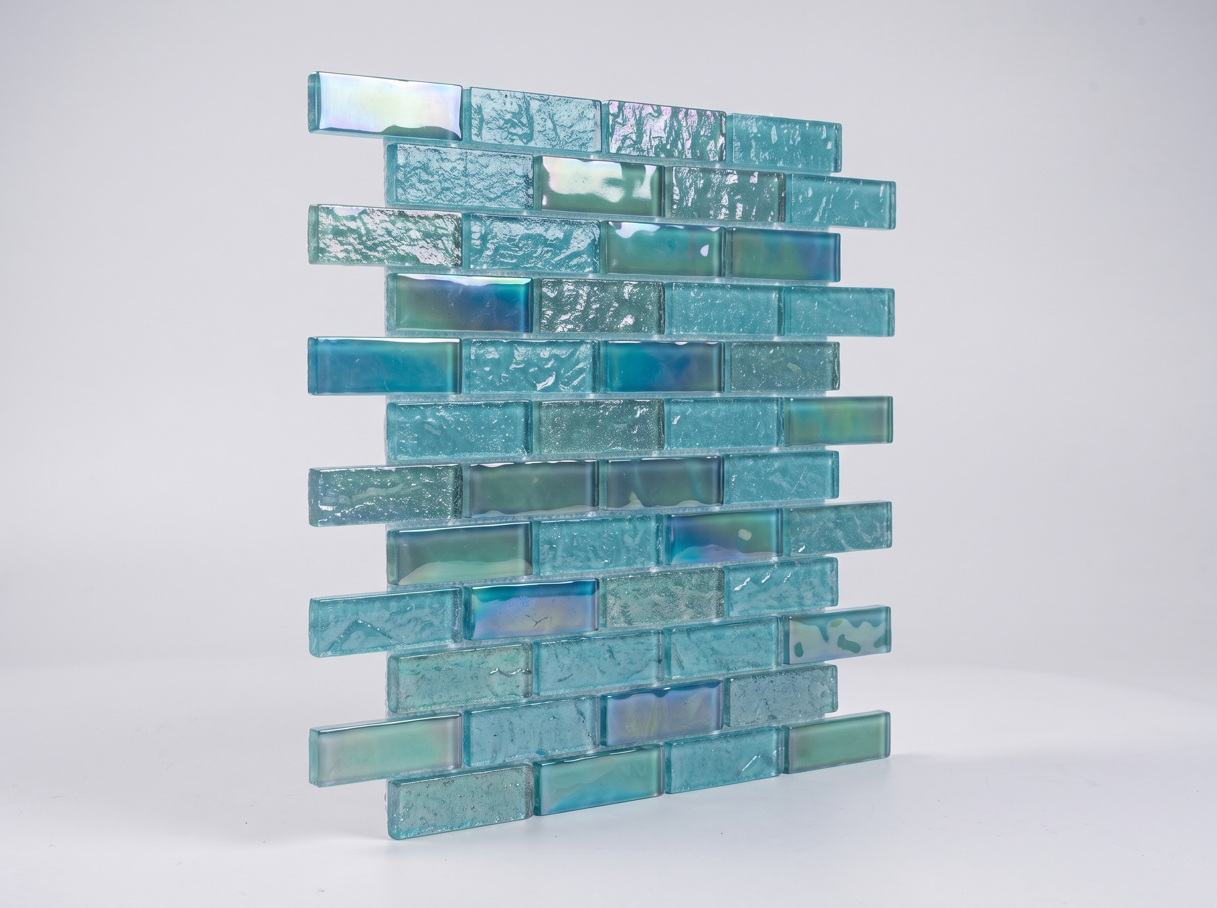 Glasmosaik 23×23 mm Türkis Schimmer