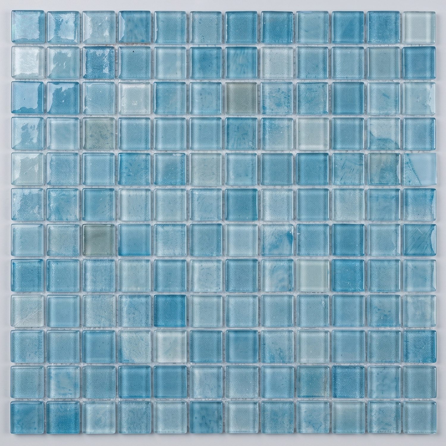 Glasmosaik Mosaikfliese Nizza  23×23×4 mm Blau
