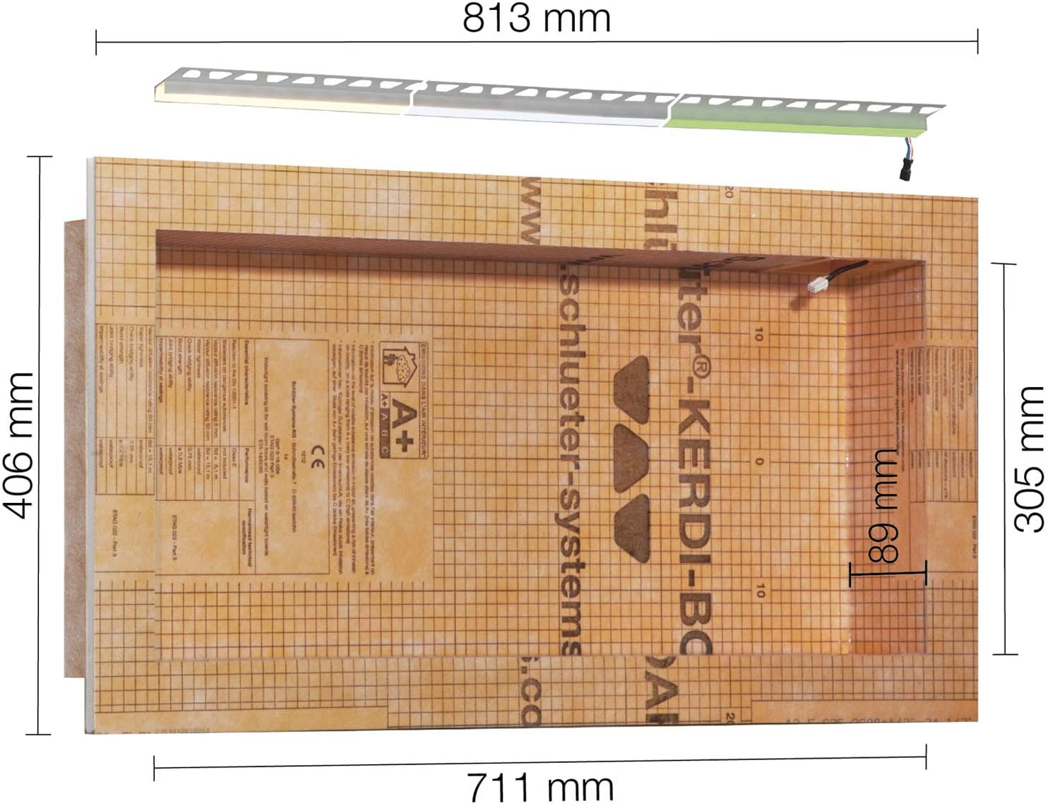 Schlüter-KERDI-BOARD A mit LIPROTEC-Technik LED mit Bluetooth und App Steuerung-BEN10113.17 Schlüter-KERDI-BOARD A mit LIPROTEC-Technik LED mit Bluetooth und App Steuerung-BEN10113.17
