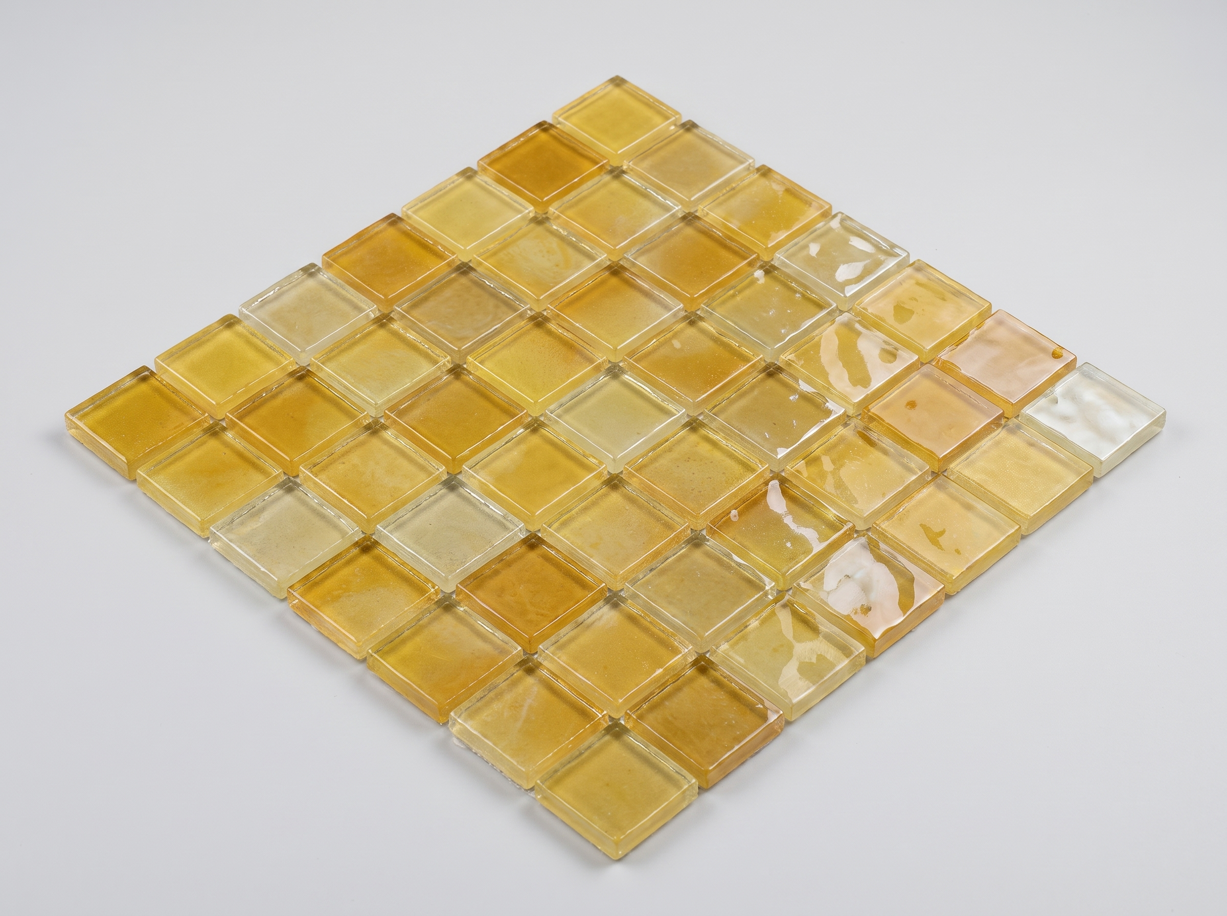Glasmosaik Mosaikfliese Nizza 48×48 mm Gelb