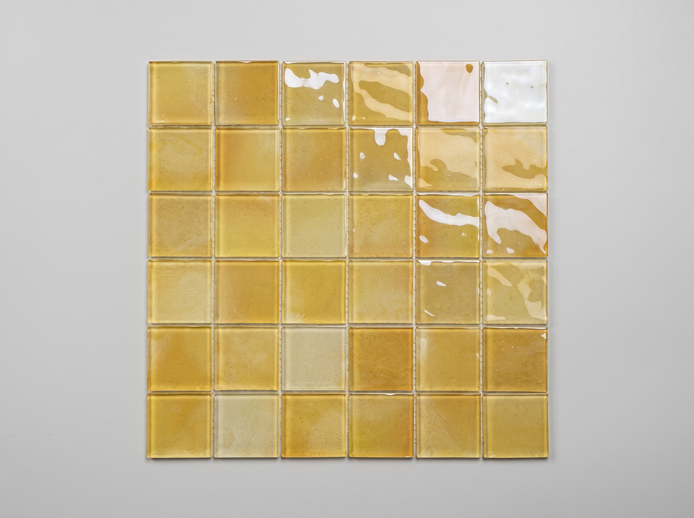 Glasmosaik Mosaikfliese Nizza 48×48 mm Gelb