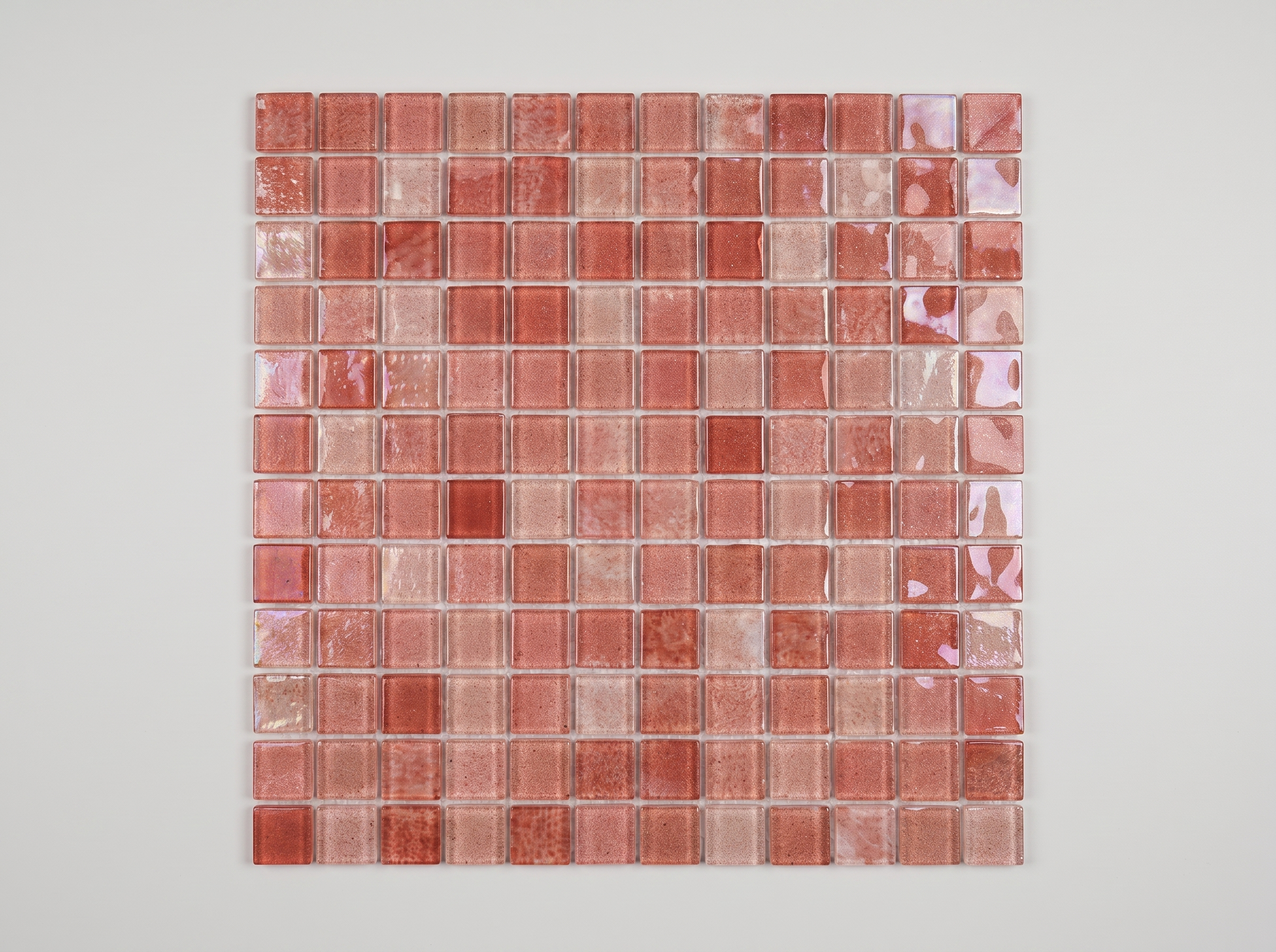 Glasmosaik Mosaikfliese Nizza Korall 23×23×4 mm 