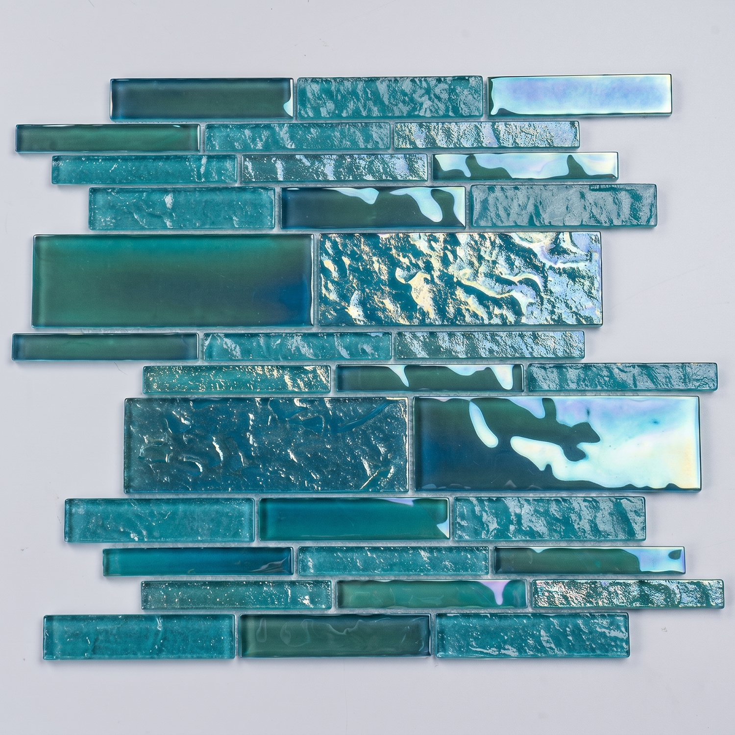 Glasmosaik 23×23 mm Türkis Schimmer